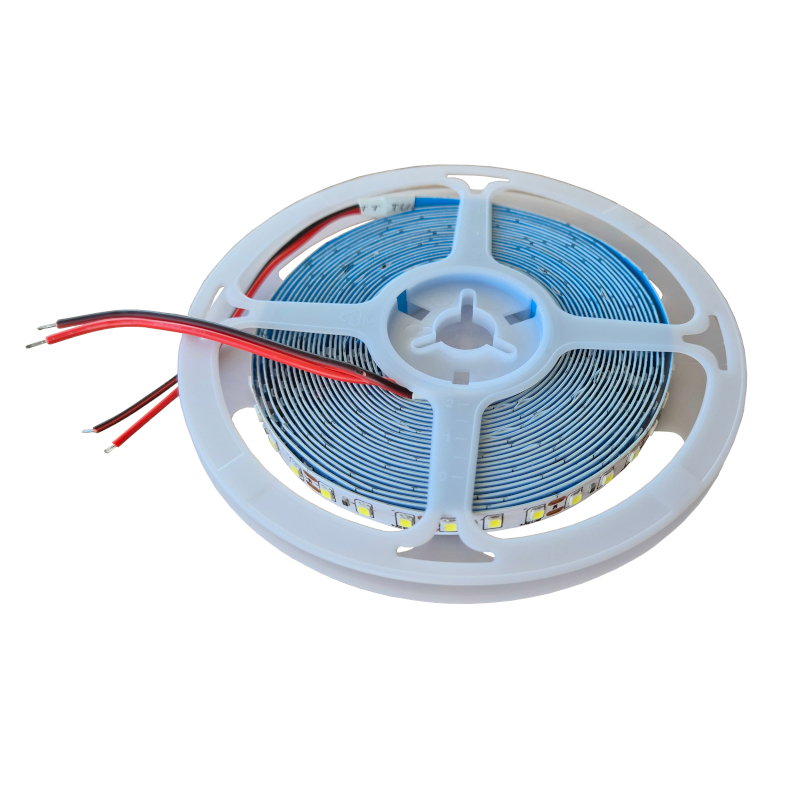 Banda de culoare albă, 12V, 120 led/m, 6000K, 8mm width, 5m, blue tape